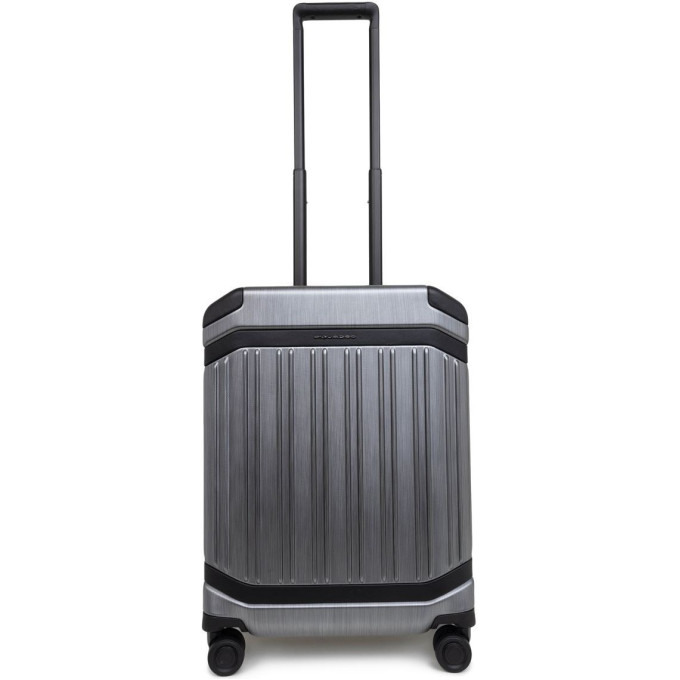 Чемодан PIQUADRO PQ LIGHT PREMIUM BV4425PQLP/GRN 40x55x20см 37л 2,8кг поликарбонат/алюминий/натуральная кожа серый